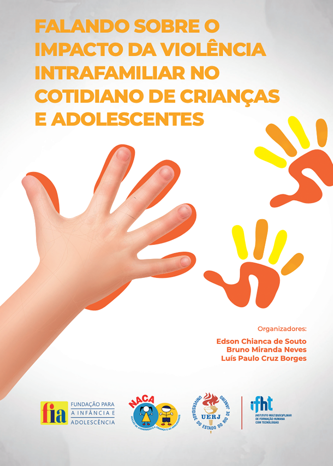 Capa do livro Falando sobre o impacto da violência intrafamiliar no cotidiano de crianças e adolescentes.